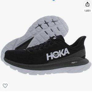 Hoka One One Mach 4 Black White 1113529 Shoes Sneakers Womens 7.5 B Run